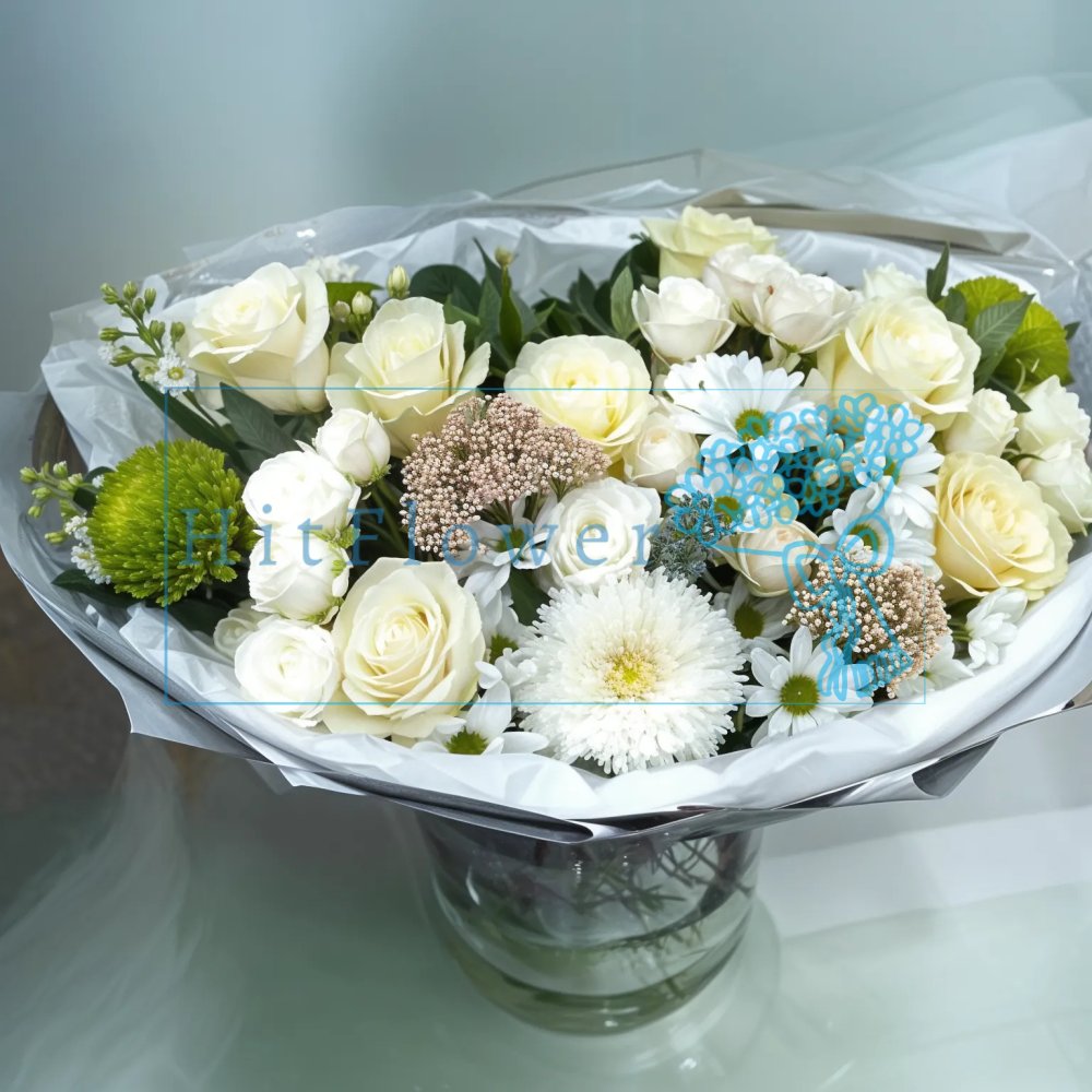 Букет цветов из: Розы и Хризантемы